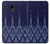 W3950 Textile Thai Blue Pattern Hard Case and Leather Flip Case For Samsung Galaxy J7 (2018), J7 Aero, J7 Top, J7 Aura, J7 Crown, J7 Refine, J7 Eon, J7 V 2nd Gen, J7 Star