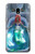 W3912 Cute Little Mermaid Aqua Spa Hard Case and Leather Flip Case For Samsung Galaxy J3 (2018), J3 Star, J3 V 3rd Gen, J3 Orbit, J3 Achieve, Express Prime 3, Amp Prime 3