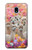 W3916 Alpaca Family Baby Alpaca Hard Case and Leather Flip Case For Samsung Galaxy J3 (2018), J3 Star, J3 V 3rd Gen, J3 Orbit, J3 Achieve, Express Prime 3, Amp Prime 3