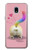 W3923 Cat Bottom Rainbow Tail Hard Case and Leather Flip Case For Samsung Galaxy J3 (2018), J3 Star, J3 V 3rd Gen, J3 Orbit, J3 Achieve, Express Prime 3, Amp Prime 3