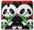 W3929 Cute Panda Eating Bamboo Hard Case and Leather Flip Case For Samsung Galaxy J3 (2018), J3 Star, J3 V 3rd Gen, J3 Orbit, J3 Achieve, Express Prime 3, Amp Prime 3