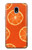 W3946 Seamless Orange Pattern Hard Case and Leather Flip Case For Samsung Galaxy J3 (2018), J3 Star, J3 V 3rd Gen, J3 Orbit, J3 Achieve, Express Prime 3, Amp Prime 3