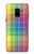 W3942 LGBTQ Rainbow Plaid Tartan Hard Case and Leather Flip Case For Samsung Galaxy A8 (2018)