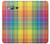 W3942 LGBTQ Rainbow Plaid Tartan Hard Case and Leather Flip Case For Samsung Galaxy J3 (2016)