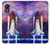 W3913 Colorful Nebula Space Shuttle Hard Case and Leather Flip Case For Samsung Galaxy Xcover 5