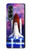 W3913 Colorful Nebula Space Shuttle Hard Case For Samsung Galaxy Z Fold 4