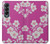 W3924 Cherry Blossom Pink Background Hard Case For Samsung Galaxy Z Fold 4