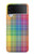 W3942 LGBTQ Rainbow Plaid Tartan Hard Case For Samsung Galaxy Z Flip 3 5G