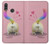 W3923 Cat Bottom Rainbow Tail Hard Case and Leather Flip Case For Huawei P20 Lite