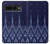 W3950 Textile Thai Blue Pattern Hard Case and Leather Flip Case For Google Pixel 7 Pro