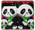 W3929 Cute Panda Eating Bamboo Hard Case and Leather Flip Case For Google Pixel 6a