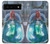 W3912 Cute Little Mermaid Aqua Spa Hard Case and Leather Flip Case For Google Pixel 6