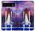 W3913 Colorful Nebula Space Shuttle Hard Case and Leather Flip Case For Google Pixel 6