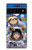 W3915 Raccoon Girl Baby Sloth Astronaut Suit Hard Case and Leather Flip Case For Google Pixel 6