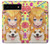 W3918 Baby Corgi Dog Corgi Girl Candy Hard Case and Leather Flip Case For Google Pixel 6