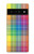 W3942 LGBTQ Rainbow Plaid Tartan Hard Case and Leather Flip Case For Google Pixel 6 Pro