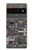 W3944 Overhead Panel Cockpit Hard Case and Leather Flip Case For Google Pixel 6 Pro