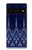 W3950 Textile Thai Blue Pattern Hard Case and Leather Flip Case For Google Pixel 6 Pro