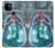 W3911 Cute Little Mermaid Aqua Spa Hard Case and Leather Flip Case For Google Pixel 5A 5G