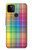 W3942 LGBTQ Rainbow Plaid Tartan Hard Case and Leather Flip Case For Google Pixel 5A 5G