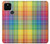 W3942 LGBTQ Rainbow Plaid Tartan Hard Case and Leather Flip Case For Google Pixel 5
