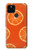 W3946 Seamless Orange Pattern Hard Case and Leather Flip Case For Google Pixel 5