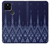 W3950 Textile Thai Blue Pattern Hard Case and Leather Flip Case For Google Pixel 5