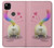 W3923 Cat Bottom Rainbow Tail Hard Case and Leather Flip Case For Google Pixel 4a