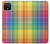 W3942 LGBTQ Rainbow Plaid Tartan Hard Case and Leather Flip Case For Google Pixel 4