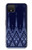 W3950 Textile Thai Blue Pattern Hard Case and Leather Flip Case For Google Pixel 4