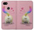 W3923 Cat Bottom Rainbow Tail Hard Case and Leather Flip Case For Google Pixel 3a