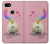 W3923 Cat Bottom Rainbow Tail Hard Case and Leather Flip Case For Google Pixel 3a XL