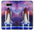W3913 Colorful Nebula Space Shuttle Hard Case and Leather Flip Case For LG V30, LG V30 Plus, LG V30S ThinQ, LG V35, LG V35 ThinQ