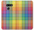 W3942 LGBTQ Rainbow Plaid Tartan Hard Case and Leather Flip Case For LG G8 ThinQ