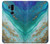 W3920 Abstract Ocean Blue Color Mixed Emerald Hard Case and Leather Flip Case For LG G7 ThinQ