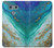 W3920 Abstract Ocean Blue Color Mixed Emerald Hard Case and Leather Flip Case For LG G6