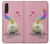 W3923 Cat Bottom Rainbow Tail Hard Case and Leather Flip Case For LG Velvet