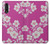 W3924 Cherry Blossom Pink Background Hard Case and Leather Flip Case For LG Velvet