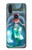 W3911 Cute Little Mermaid Aqua Spa Hard Case and Leather Flip Case For Motorola One Action (Moto P40 Power)