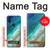W3920 Abstract Ocean Blue Color Mixed Emerald Hard Case and Leather Flip Case For Motorola One Action (Moto P40 Power)
