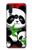 W3929 Cute Panda Eating Bamboo Hard Case and Leather Flip Case For Motorola One Action (Moto P40 Power)