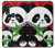 W3929 Cute Panda Eating Bamboo Hard Case and Leather Flip Case For Motorola One Action (Moto P40 Power)