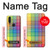 W3942 LGBTQ Rainbow Plaid Tartan Hard Case and Leather Flip Case For Motorola One Action (Moto P40 Power)