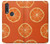 W3946 Seamless Orange Pattern Hard Case and Leather Flip Case For Motorola One Action (Moto P40 Power)