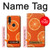 W3946 Seamless Orange Pattern Hard Case and Leather Flip Case For Motorola One Action (Moto P40 Power)