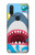 W3947 Shark Helicopter Cartoon Hard Case and Leather Flip Case For Motorola One Action (Moto P40 Power)