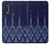 W3950 Textile Thai Blue Pattern Hard Case and Leather Flip Case For Motorola One Action (Moto P40 Power)