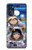 W3915 Raccoon Girl Baby Sloth Astronaut Suit Hard Case and Leather Flip Case For Motorola Moto G (2022)