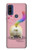 W3923 Cat Bottom Rainbow Tail Hard Case and Leather Flip Case For Motorola G Pure