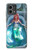 W3911 Cute Little Mermaid Aqua Spa Hard Case and Leather Flip Case For Motorola Moto G Stylus 5G (2023)